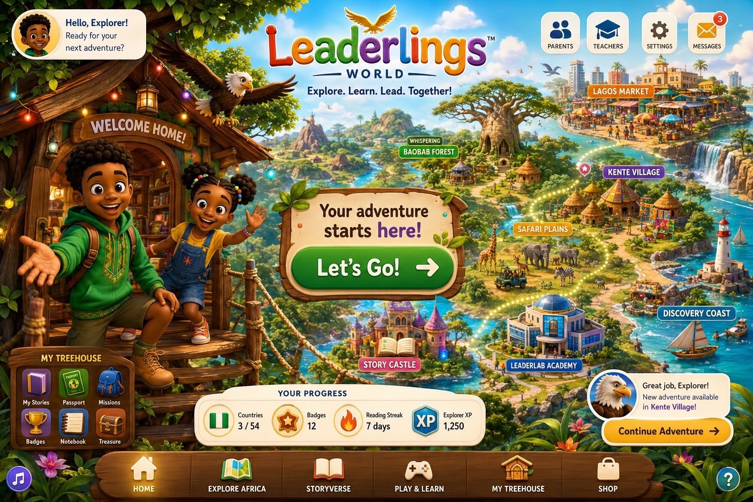 Leaderlings World homepage